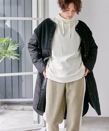 Life Style by cross marche 【Oeillet】ボア×キルト ドッキング中綿コート（ウイエ）_subthumb_15