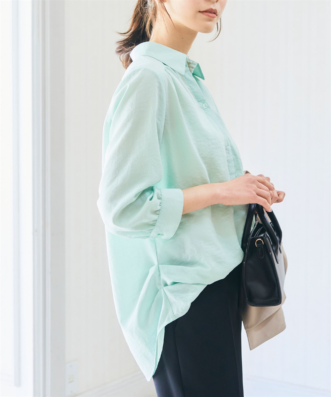 CROSS FUNCTION 《シワになりにくい》シャツ活エアーツイルタックシャツ【CF/クロスファンクション】_sub_4