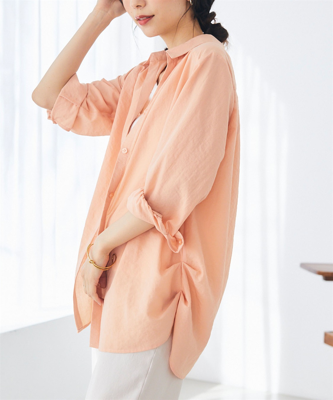 CROSS FUNCTION 《シワになりにくい》シャツ活エアーツイルタックシャツ【CF/クロスファンクション】_sub_5