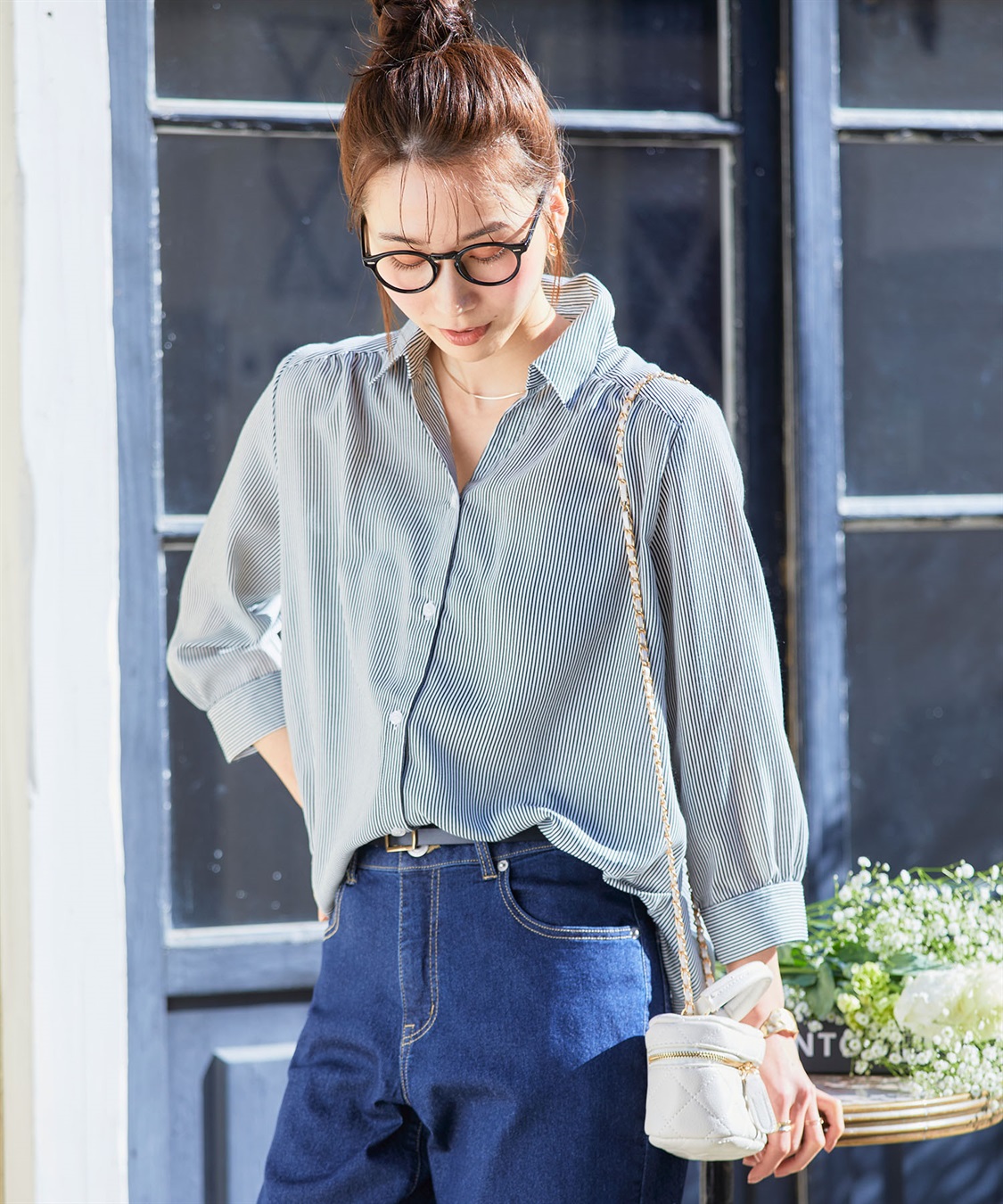 CROSS FUNCTION 《シワになりにくい》シャツ活エアーツイルタックシャツ【CF/クロスファンクション】_sub_8