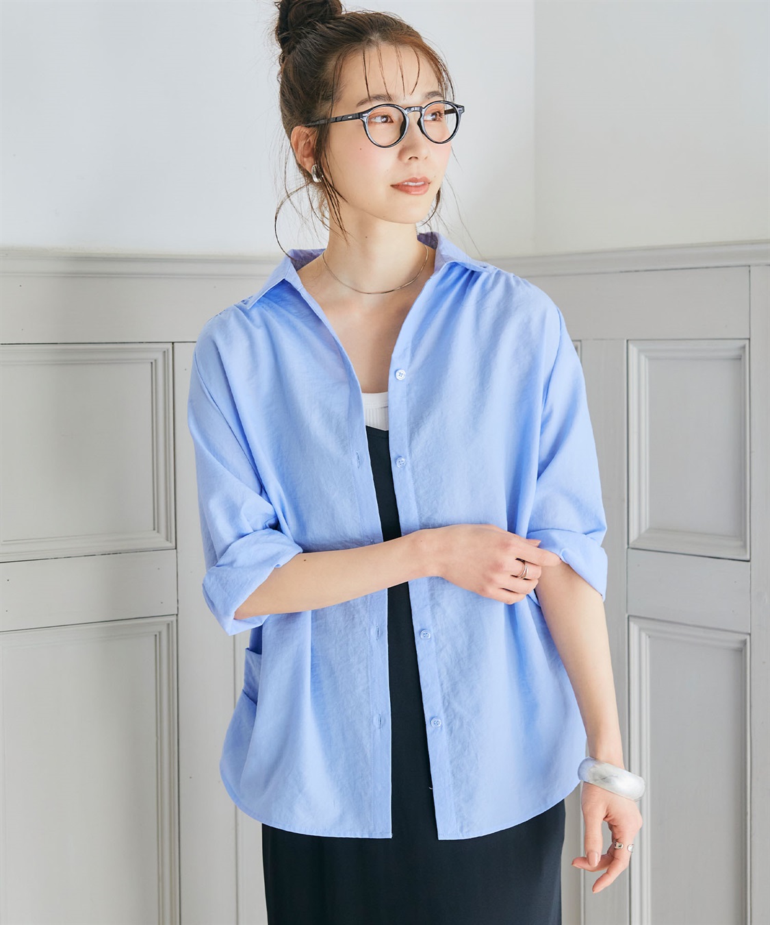 CROSS FUNCTION 《シワになりにくい》シャツ活エアーツイルタックシャツ【CF/クロスファンクション】_sub_10