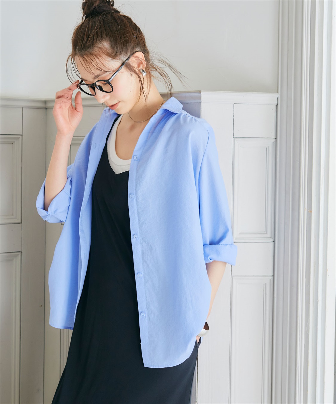 CROSS FUNCTION 《シワになりにくい》シャツ活エアーツイルタックシャツ【CF/クロスファンクション】_sub_11