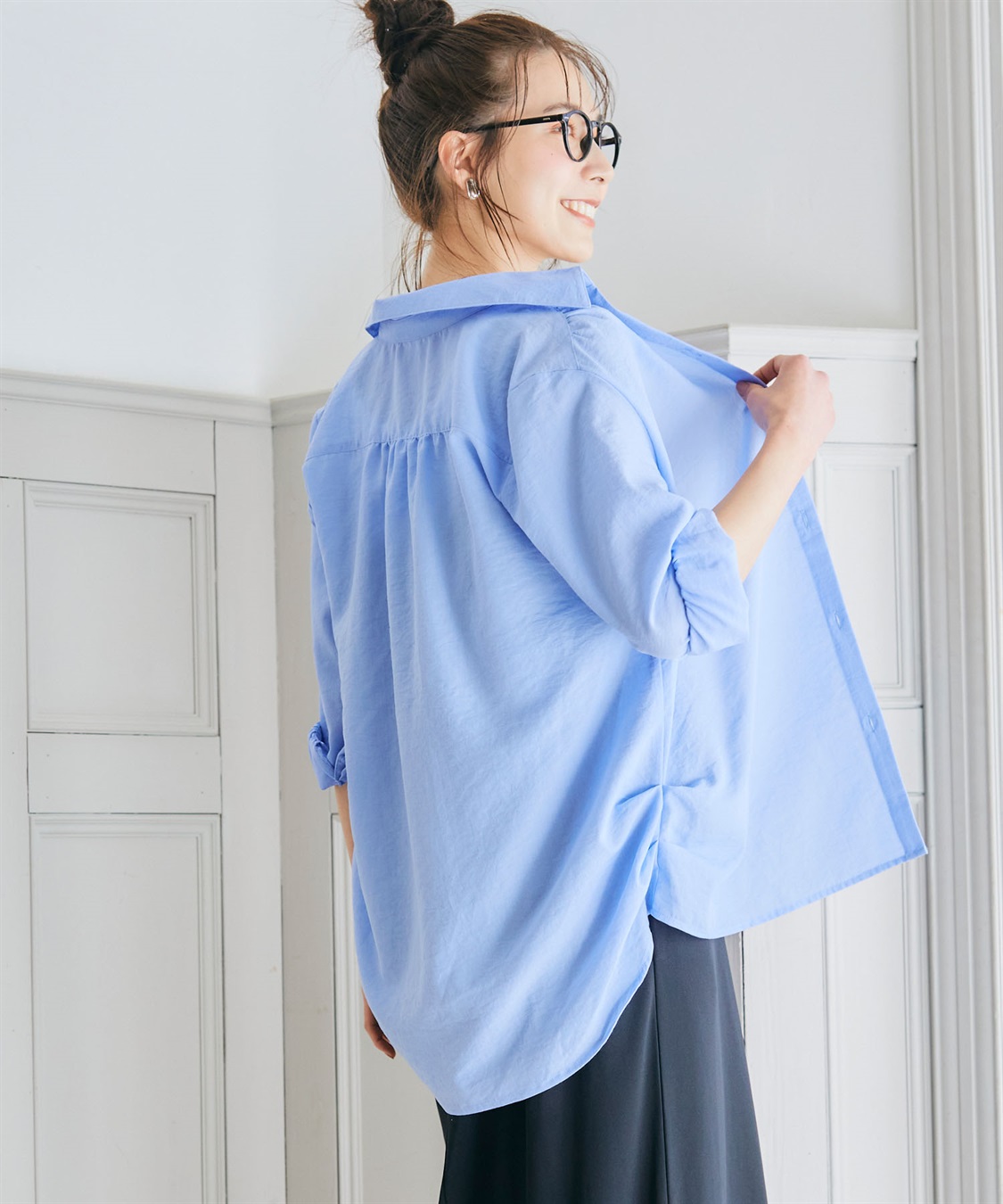 CROSS FUNCTION 《シワになりにくい》シャツ活エアーツイルタックシャツ【CF/クロスファンクション】_sub_12