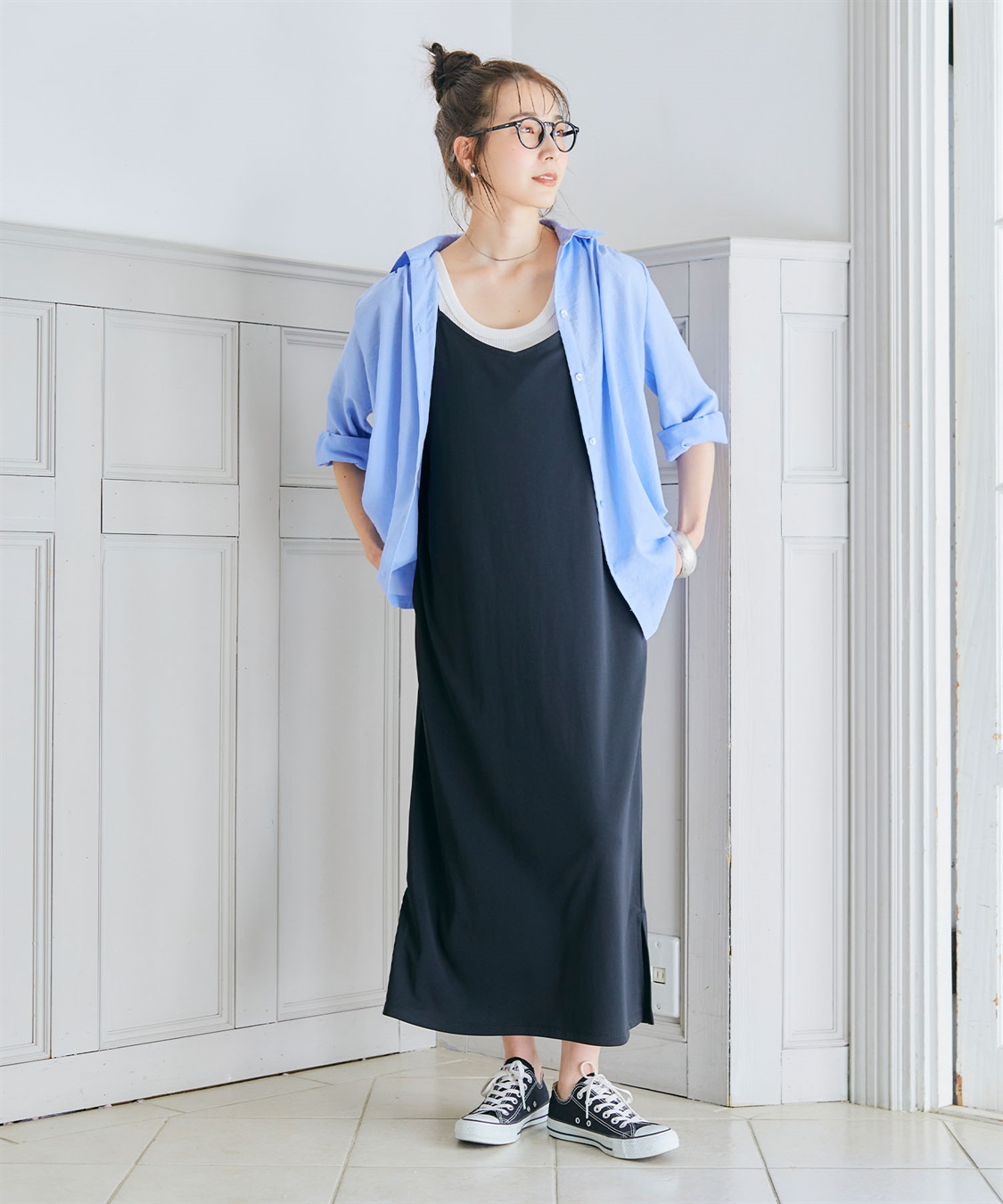 CROSS FUNCTION 《シワになりにくい》シャツ活エアーツイルタックシャツ【CF/クロスファンクション】_sub_13