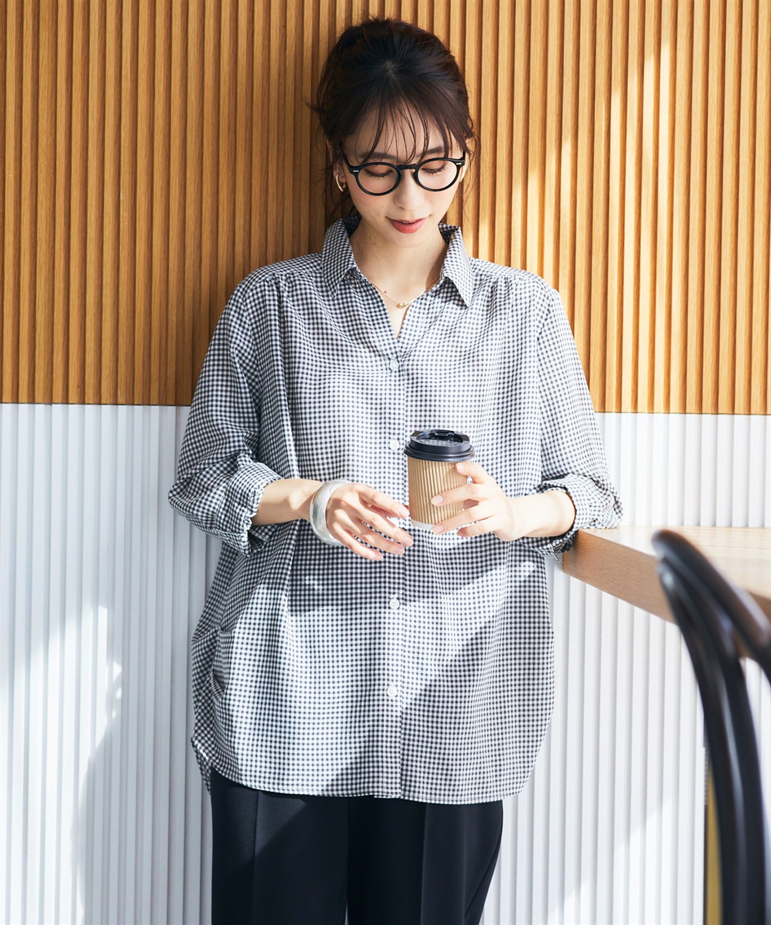 CROSS FUNCTION 《シワになりにくい》シャツ活エアーツイルタックシャツ【CF/クロスファンクション】_sub_19