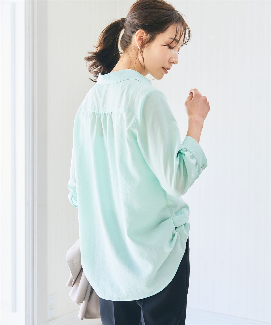 CROSS FUNCTION 《シワになりにくい》シャツ活エアーツイルタックシャツ【CF/クロスファンクション】_sub_23