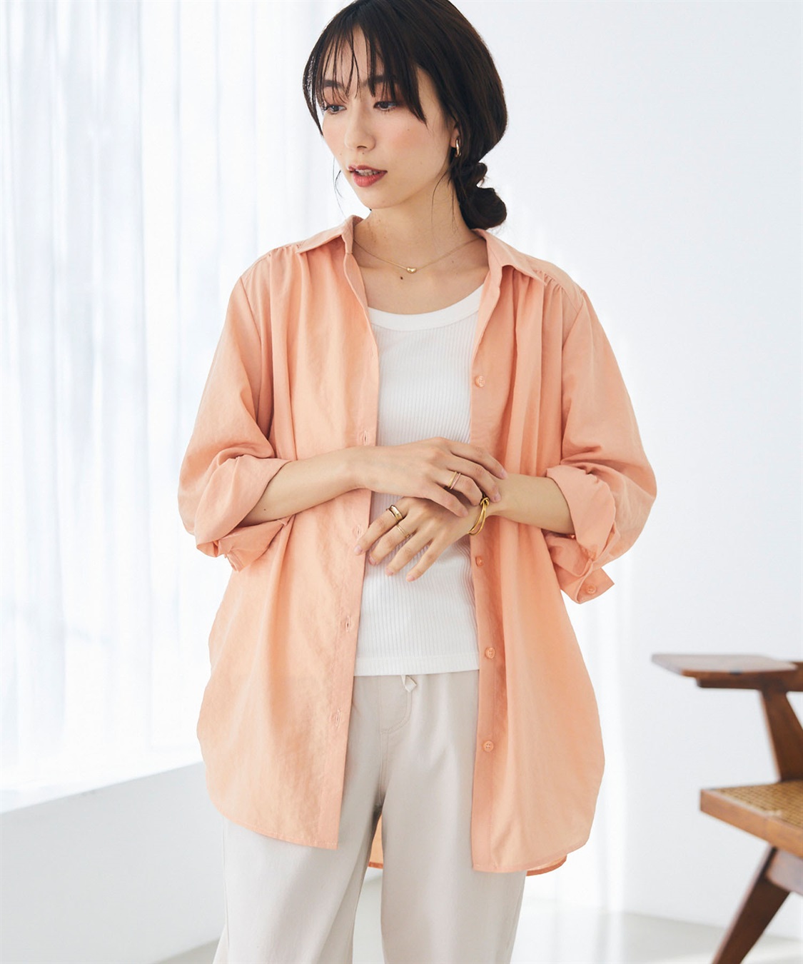 CROSS FUNCTION 《シワになりにくい》シャツ活エアーツイルタックシャツ【CF/クロスファンクション】_sub_27