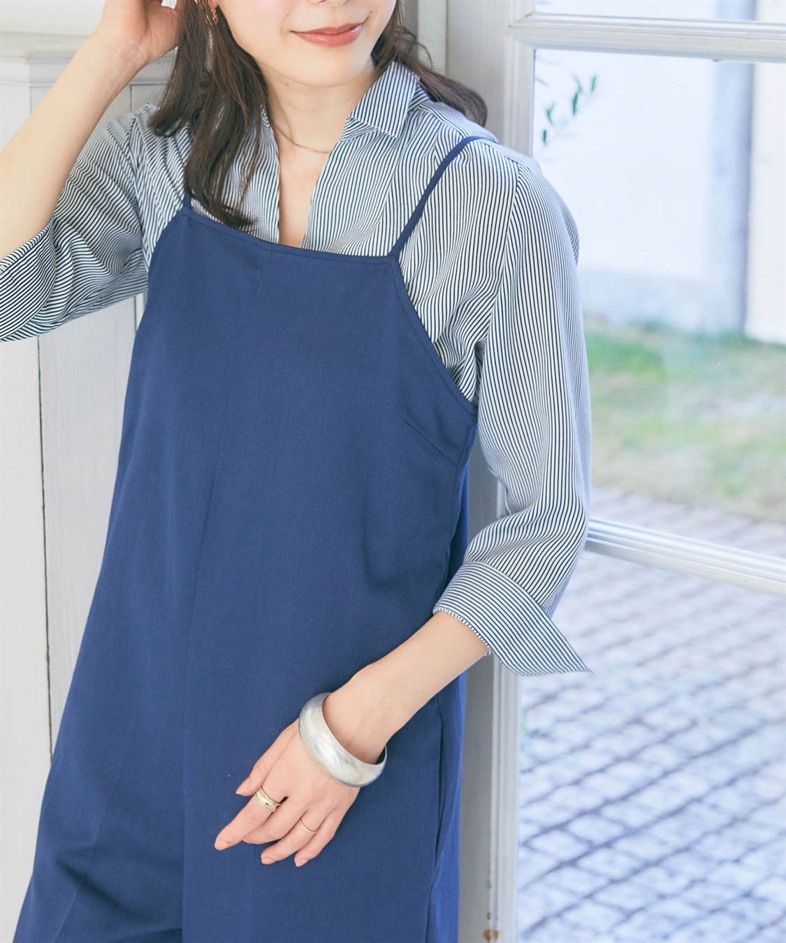 CROSS FUNCTION 【メディア掲載】《シワになりにくい》シャツ活エアーツイルタックプルオーバーシャツ【CF/クロスファンクション】_sub_2