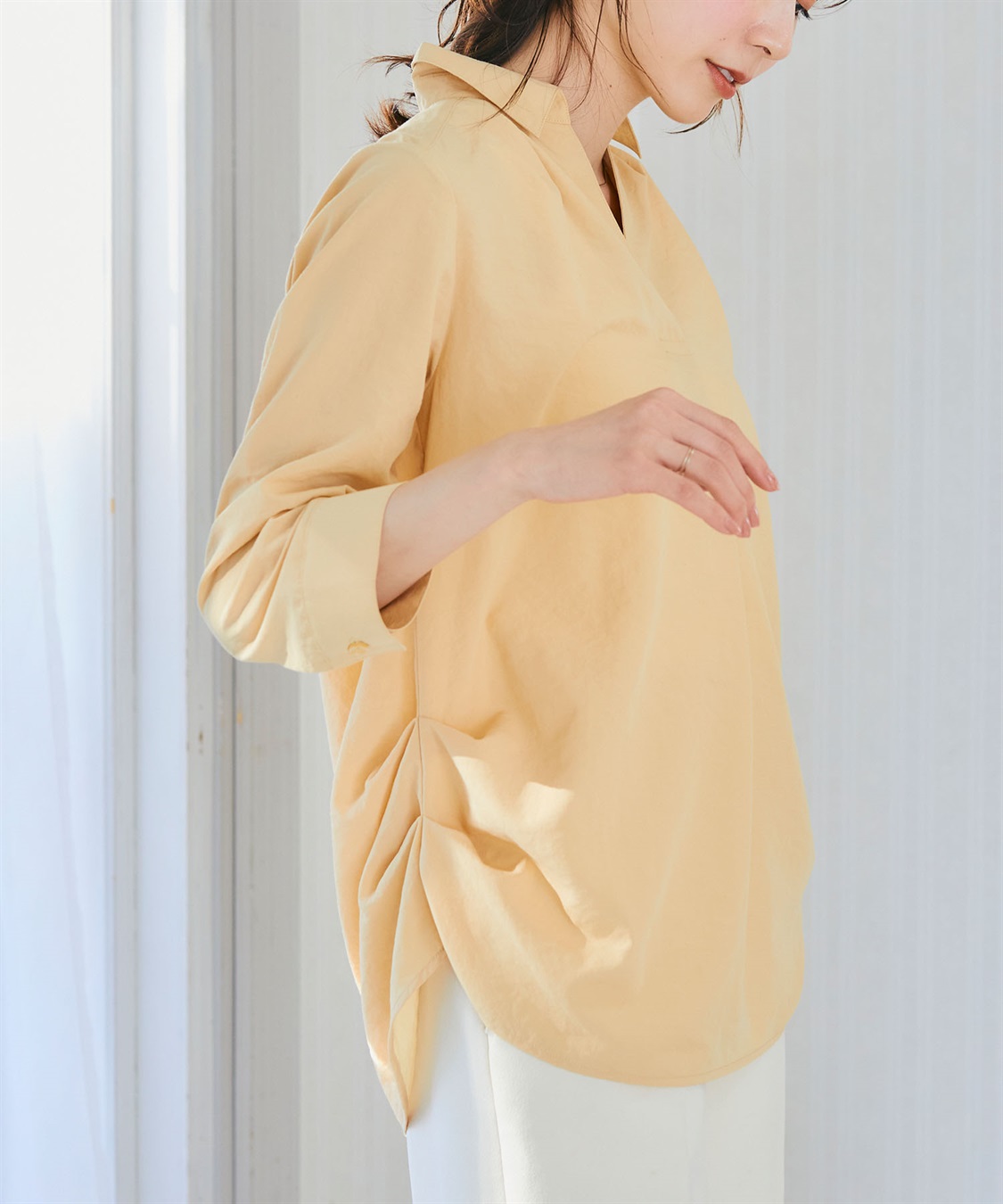 CROSS FUNCTION 【メディア掲載】《シワになりにくい》シャツ活エアーツイルタックプルオーバーシャツ【CF/クロスファンクション】_sub_3