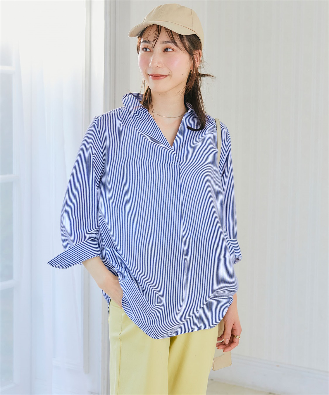 CROSS FUNCTION 【メディア掲載】《シワになりにくい》シャツ活エアーツイルタックプルオーバーシャツ【CF/クロスファンクション】_sub_5