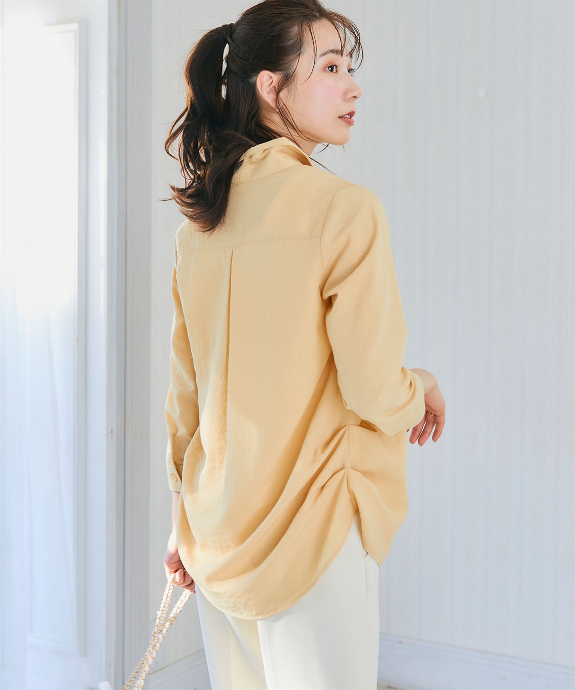 CROSS FUNCTION 【メディア掲載】《シワになりにくい》シャツ活エアーツイルタックプルオーバーシャツ【CF/クロスファンクション】_sub_18