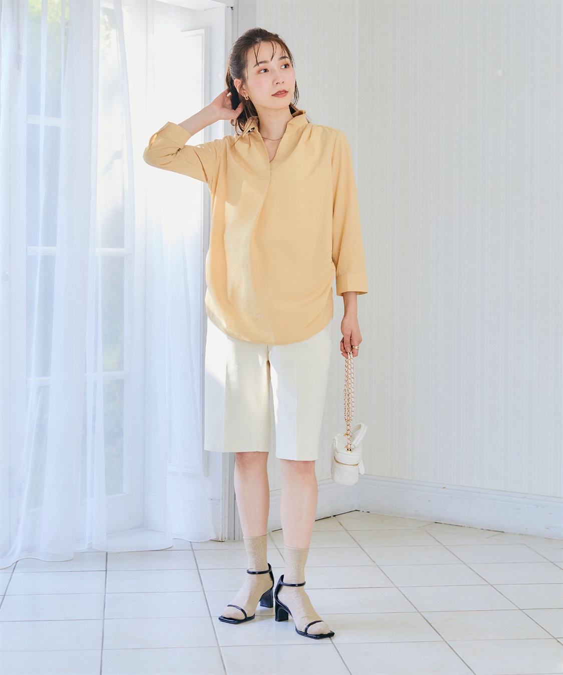 CROSS FUNCTION 【メディア掲載】《シワになりにくい》シャツ活エアーツイルタックプルオーバーシャツ【CF/クロスファンクション】_sub_19