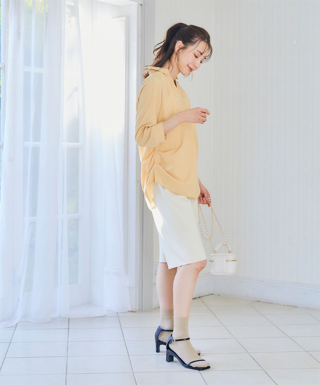 CROSS FUNCTION 【メディア掲載】《シワになりにくい》シャツ活エアーツイルタックプルオーバーシャツ【CF/クロスファンクション】_sub_20