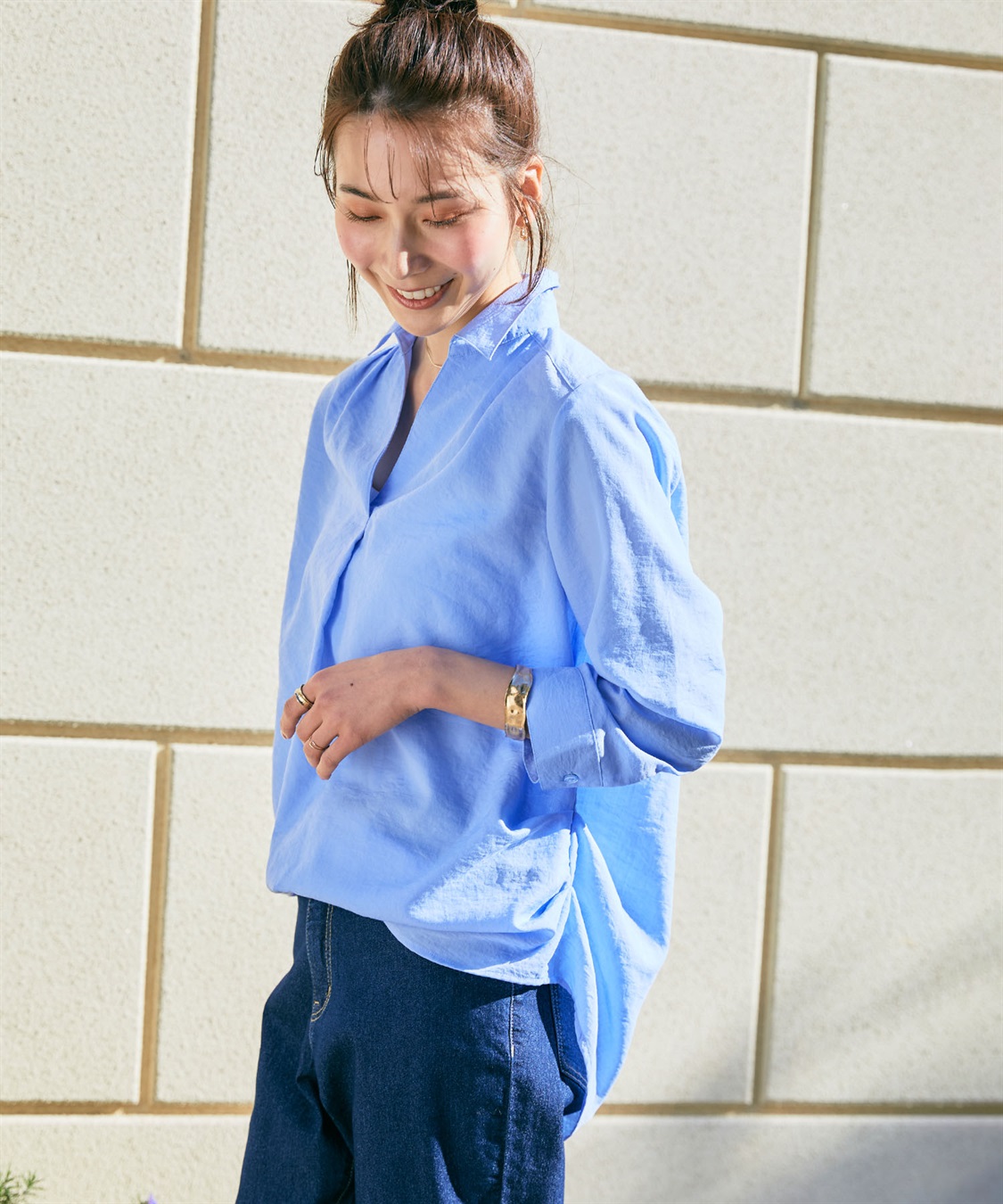 CROSS FUNCTION 【メディア掲載】《シワになりにくい》シャツ活エアーツイルタックプルオーバーシャツ【CF/クロスファンクション】_sub_21