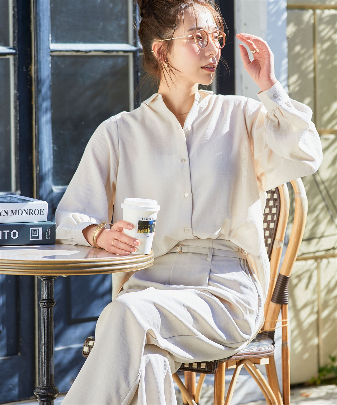 CROSS FUNCTION 【メディア掲載】《シワになりにくい》シャツ活リネンライクタックスリーブシャツ【CF/クロスファンクション】_sub_6