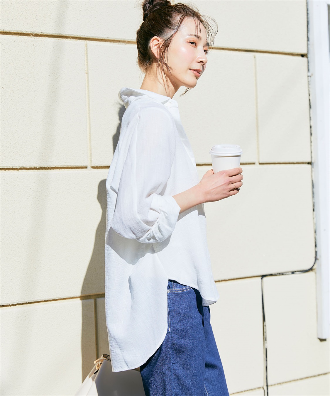 CROSS FUNCTION 【メディア掲載】《シワになりにくい》シャツ活リネンライクタックスリーブシャツ【CF/クロスファンクション】_sub_10