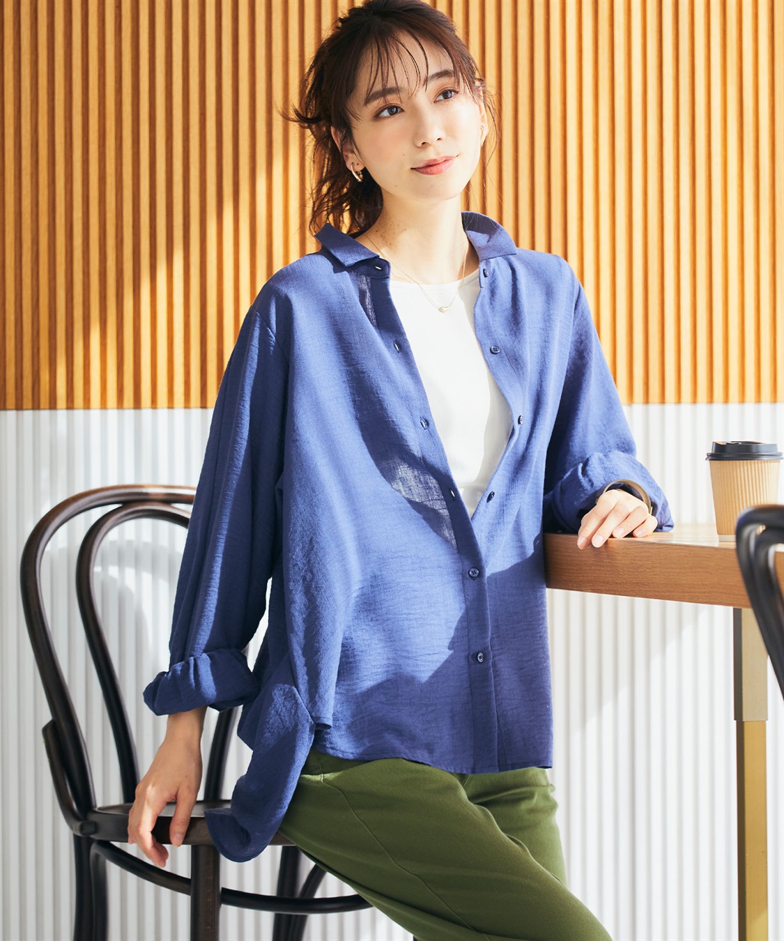 CROSS FUNCTION 【メディア掲載】《シワになりにくい》シャツ活リネンライクタックスリーブシャツ【CF/クロスファンクション】_sub_15