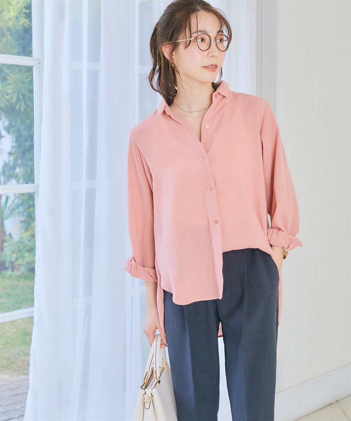 CROSS FUNCTION 【メディア掲載】《シワになりにくい》シャツ活リネンライクタックスリーブシャツ【CF/クロスファンクション】_sub_18