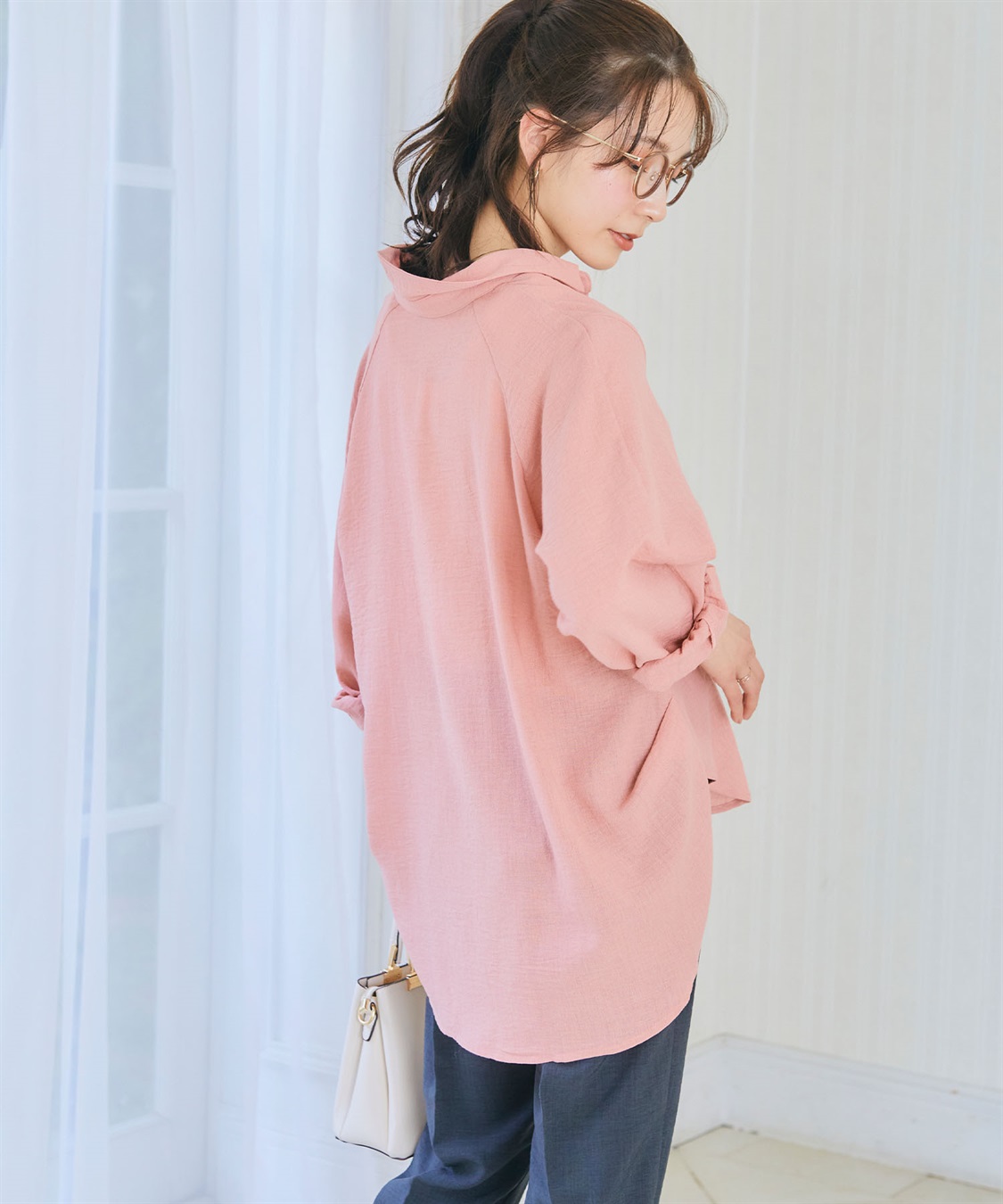 CROSS FUNCTION 【メディア掲載】《シワになりにくい》シャツ活リネンライクタックスリーブシャツ【CF/クロスファンクション】_sub_20