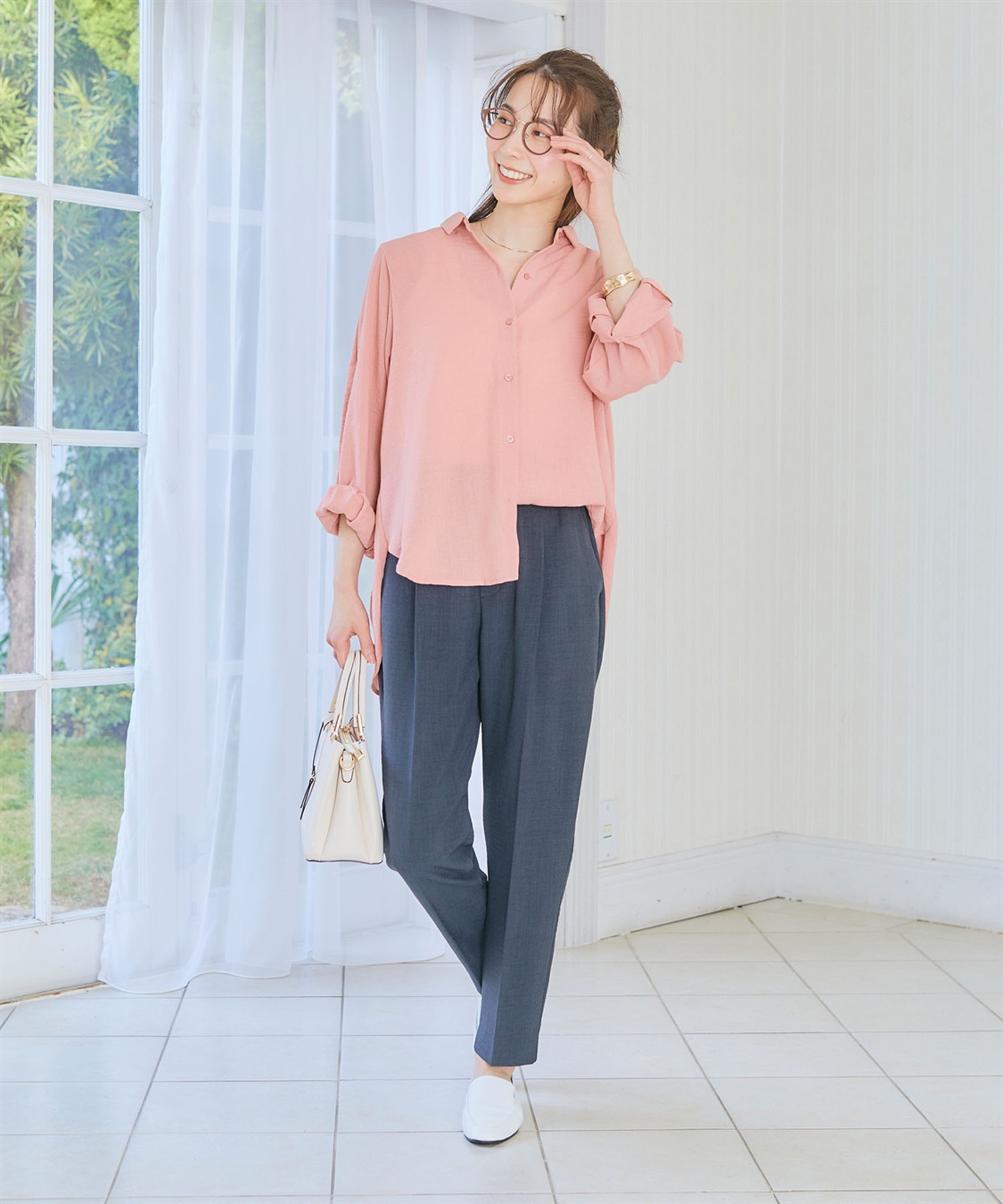 CROSS FUNCTION 【メディア掲載】《シワになりにくい》シャツ活リネンライクタックスリーブシャツ【CF/クロスファンクション】_sub_21