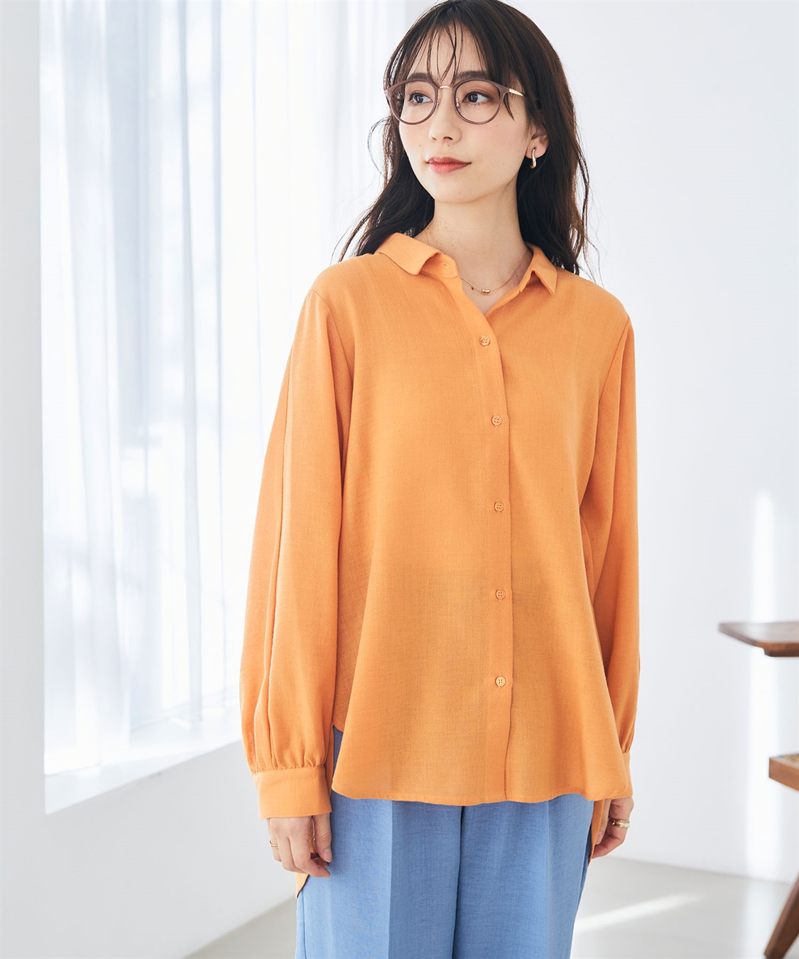 CROSS FUNCTION 【メディア掲載】《シワになりにくい》シャツ活リネンライクタックスリーブシャツ【CF/クロスファンクション】_sub_22