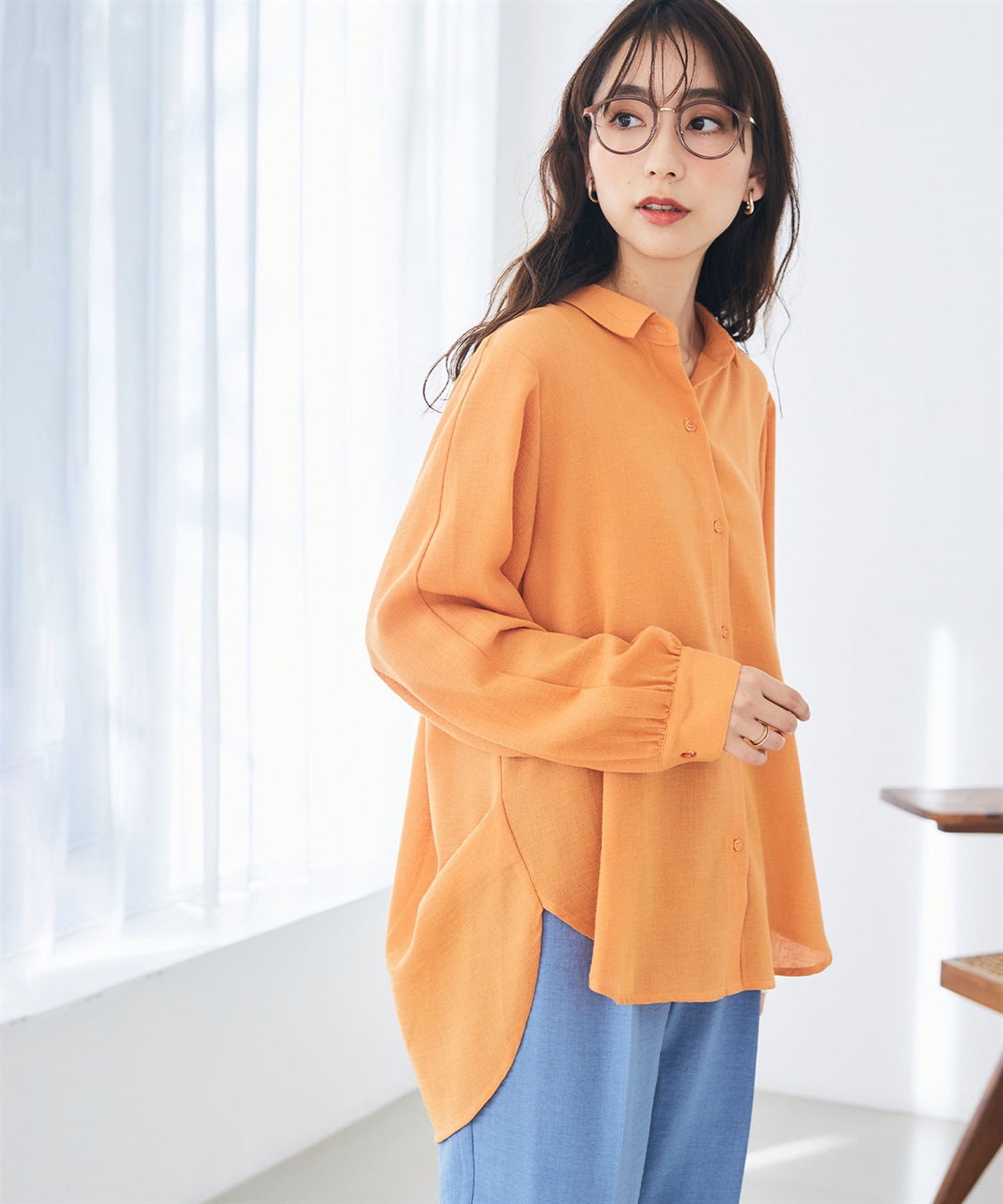 CROSS FUNCTION 【メディア掲載】《シワになりにくい》シャツ活リネンライクタックスリーブシャツ【CF/クロスファンクション】_sub_23