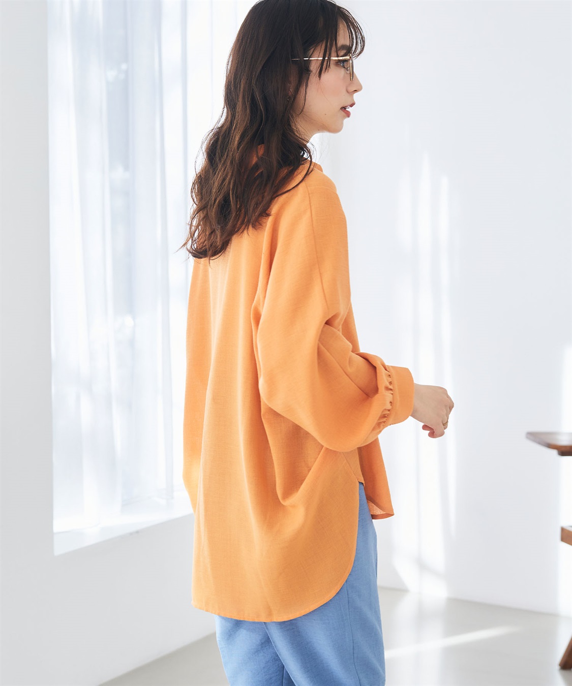 CROSS FUNCTION 【メディア掲載】《シワになりにくい》シャツ活リネンライクタックスリーブシャツ【CF/クロスファンクション】_sub_24