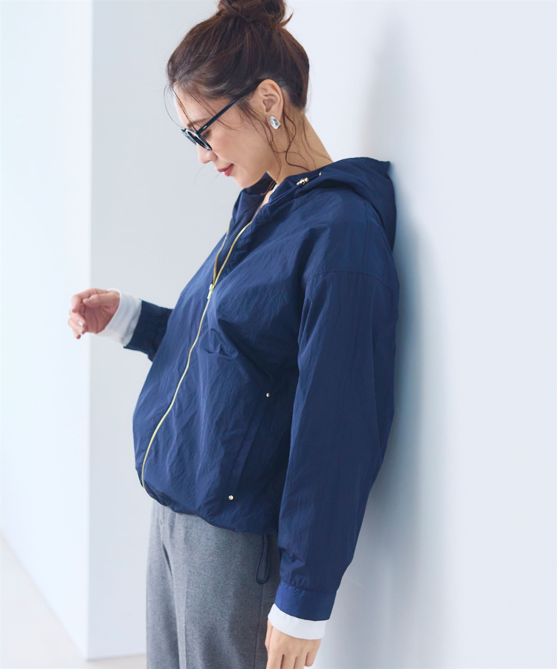 CROSS FUNCTION 《撥水》アクティかる シャイニーナイロンフードブルゾン【CF/クロスファンクション】_sub_4