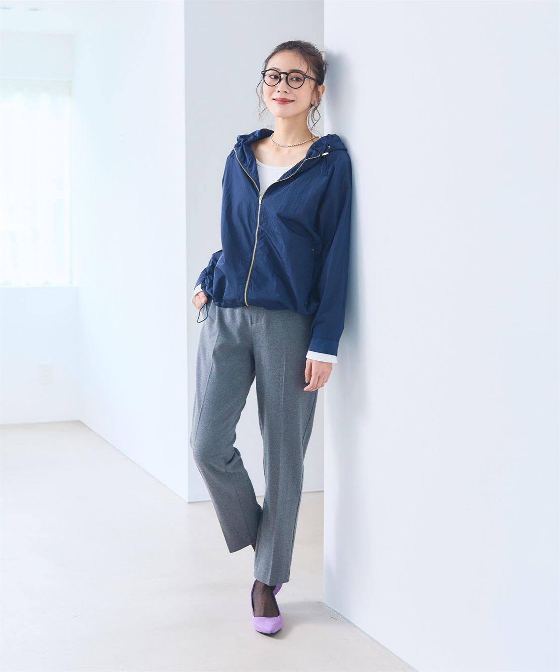 CROSS FUNCTION 《撥水》アクティかる シャイニーナイロンフードブルゾン【CF/クロスファンクション】_sub_9