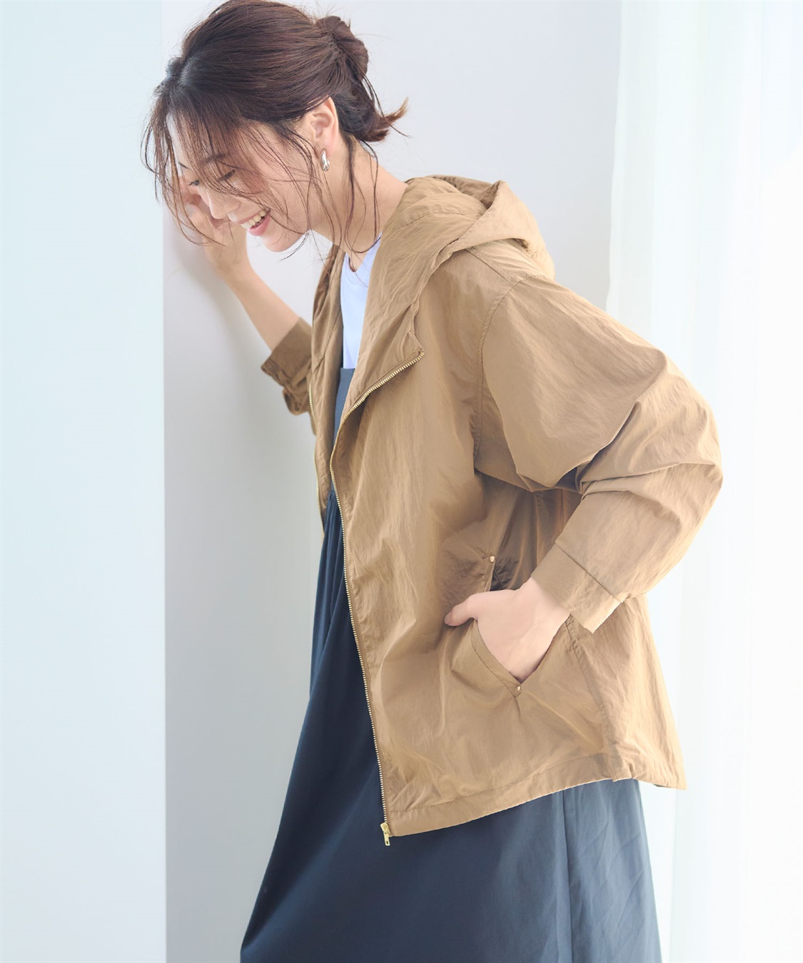 CROSS FUNCTION 《撥水》アクティかる シャイニーナイロンフードブルゾン【CF/クロスファンクション】_sub_11