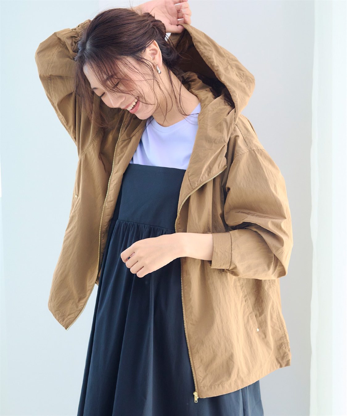 CROSS FUNCTION 《撥水》アクティかる シャイニーナイロンフードブルゾン【CF/クロスファンクション】_sub_12