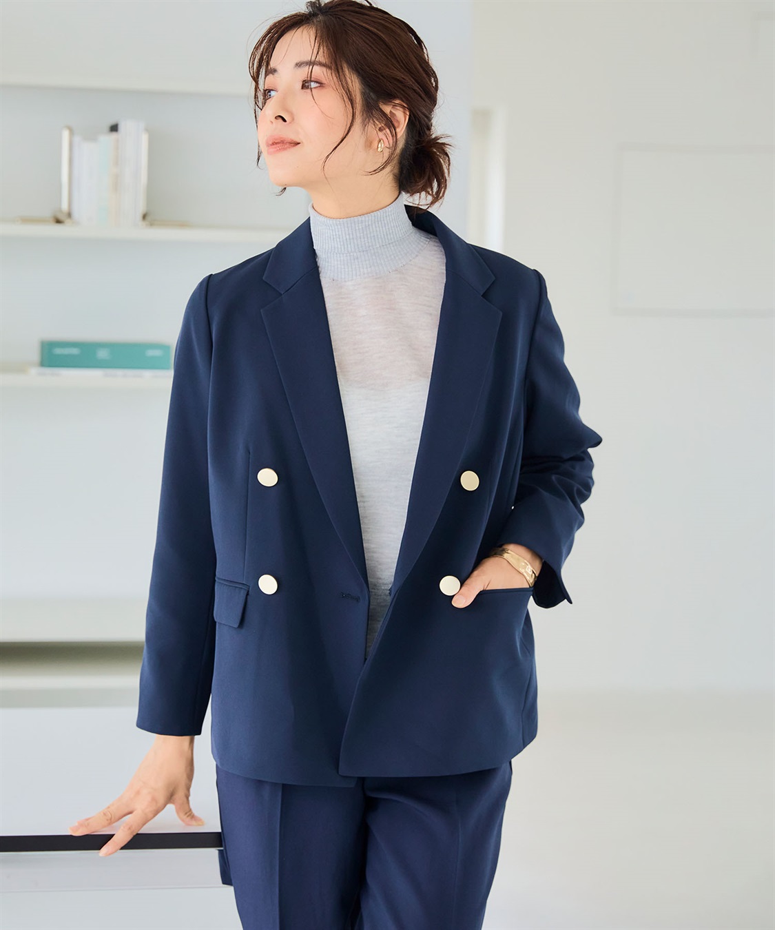 紫 ダブルブレストジャケット a.v.v｜ダブルブレストジャケット | Rakuten Fashion(楽天