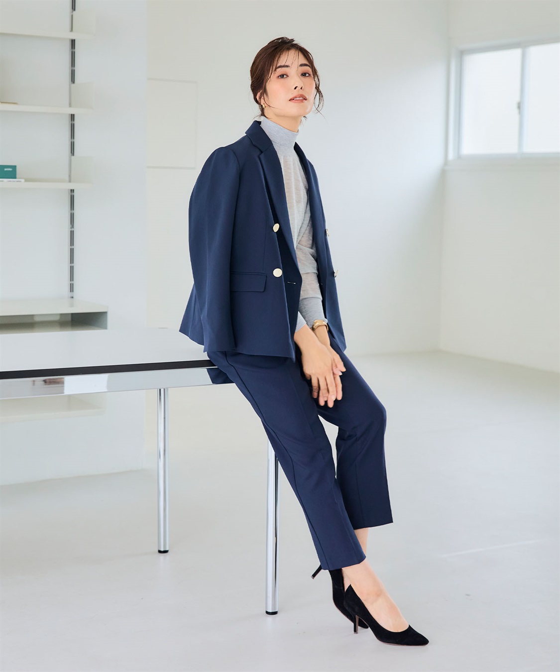 CROSS FUNCTION 《洗える・ストレッチ》正解 ダブルクロスブレストジャケット【CF/クロスファンクション】_sub_7