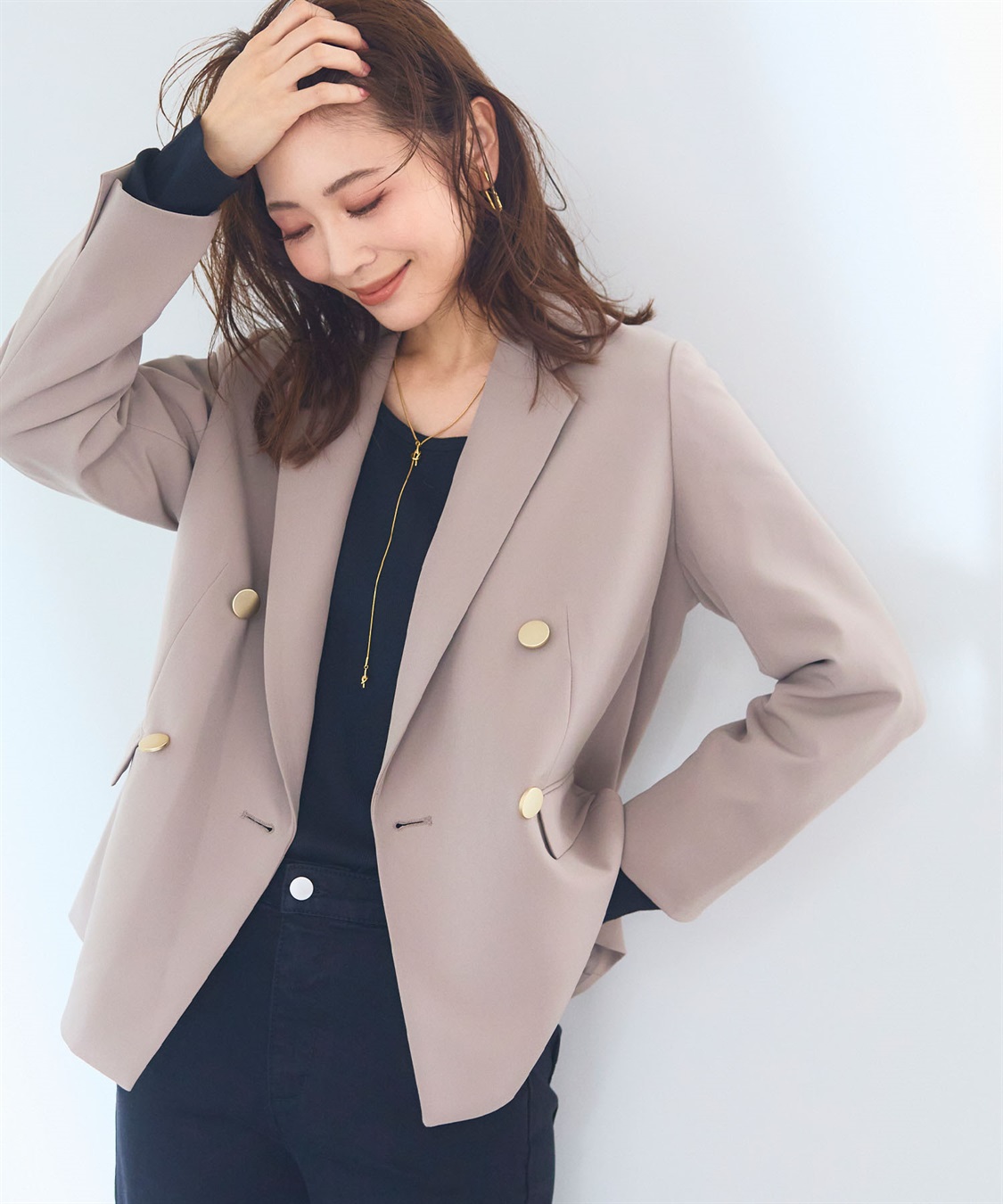 CROSS FUNCTION 《洗える・ストレッチ》正解 ダブルクロスブレストジャケット【CF/クロスファンクション】_sub_10