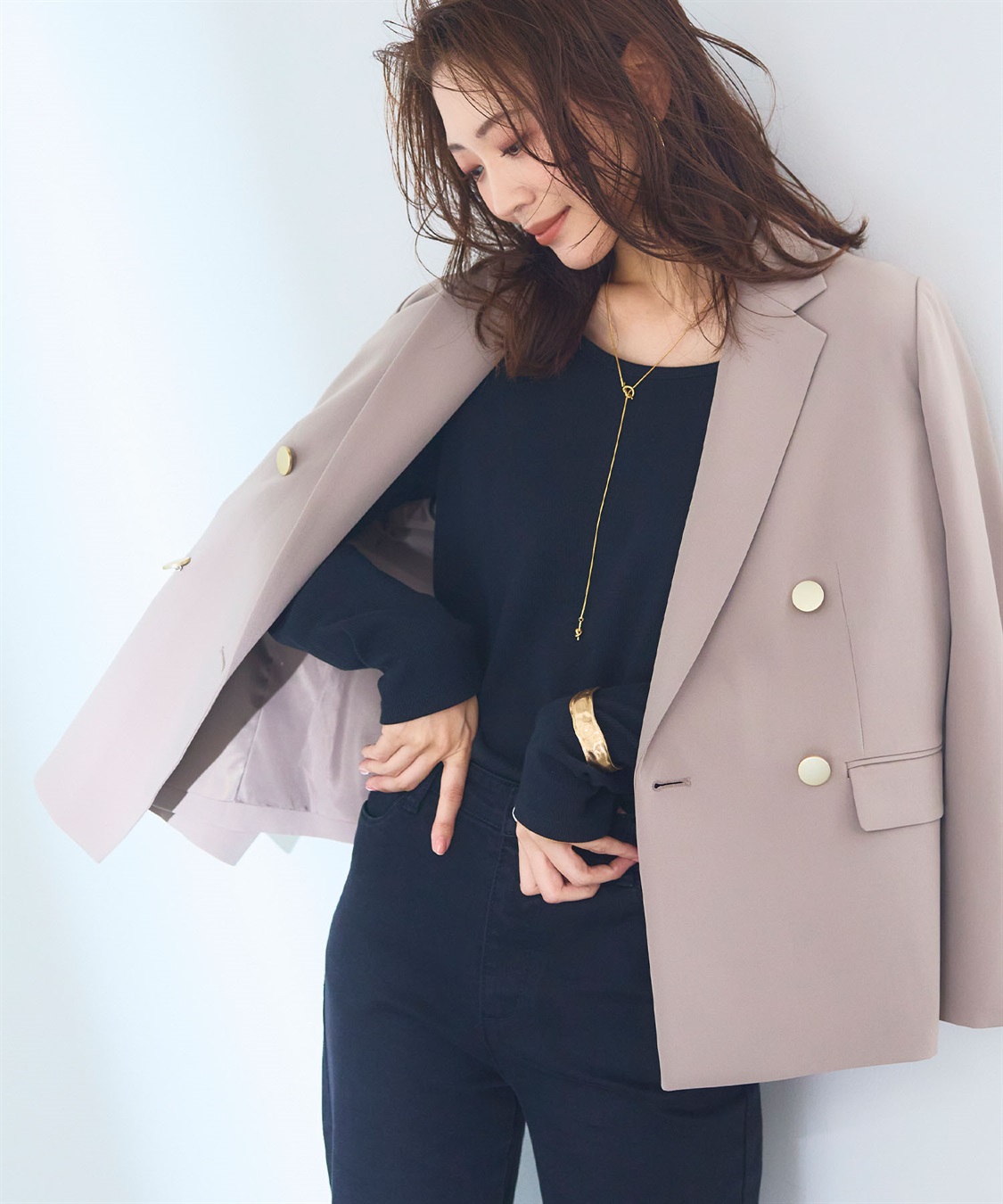 CROSS FUNCTION 《洗える・ストレッチ》正解 ダブルクロスブレストジャケット【CF/クロスファンクション】_sub_14