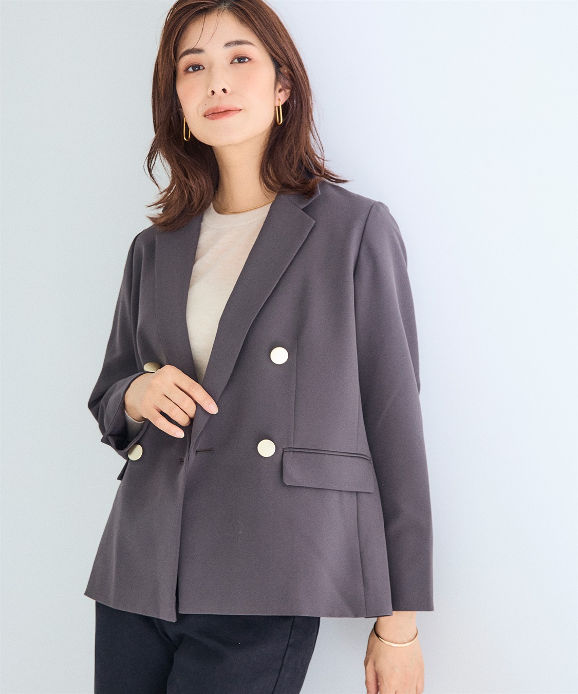 CROSS FUNCTION 《洗える・ストレッチ》正解 ダブルクロスブレストジャケット【CF/クロスファンクション】_sub_21