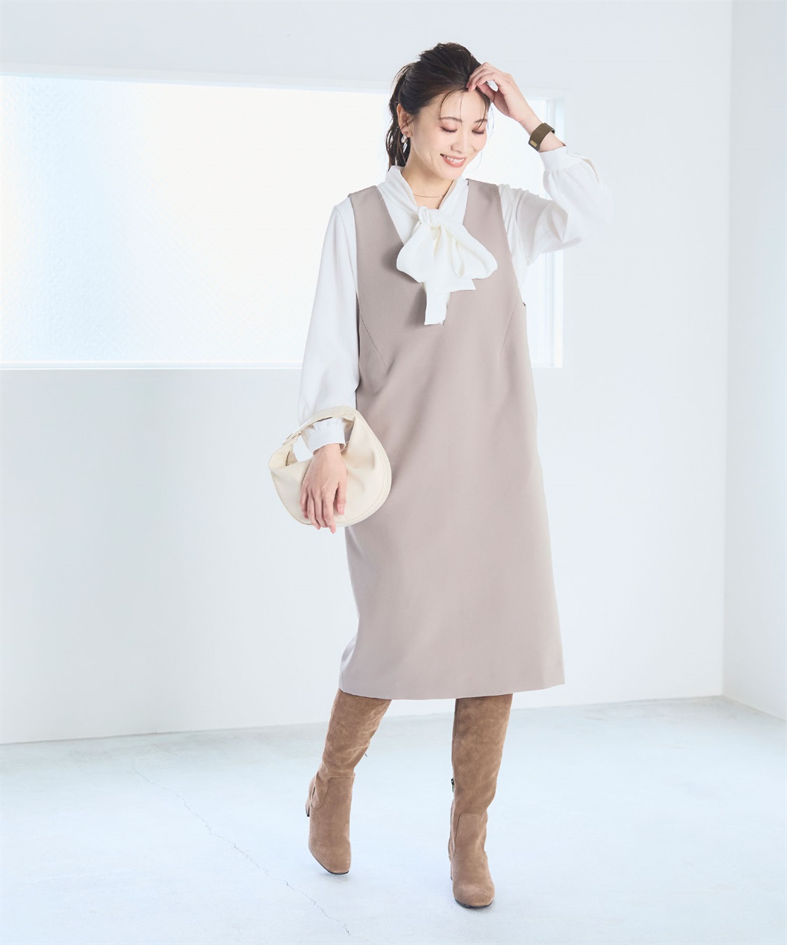 CROSS FUNCTION 《洗える・ストレッチ》正解ダブルクロスVネックジャンスカ【CF/クロスファンクション】_sub_11