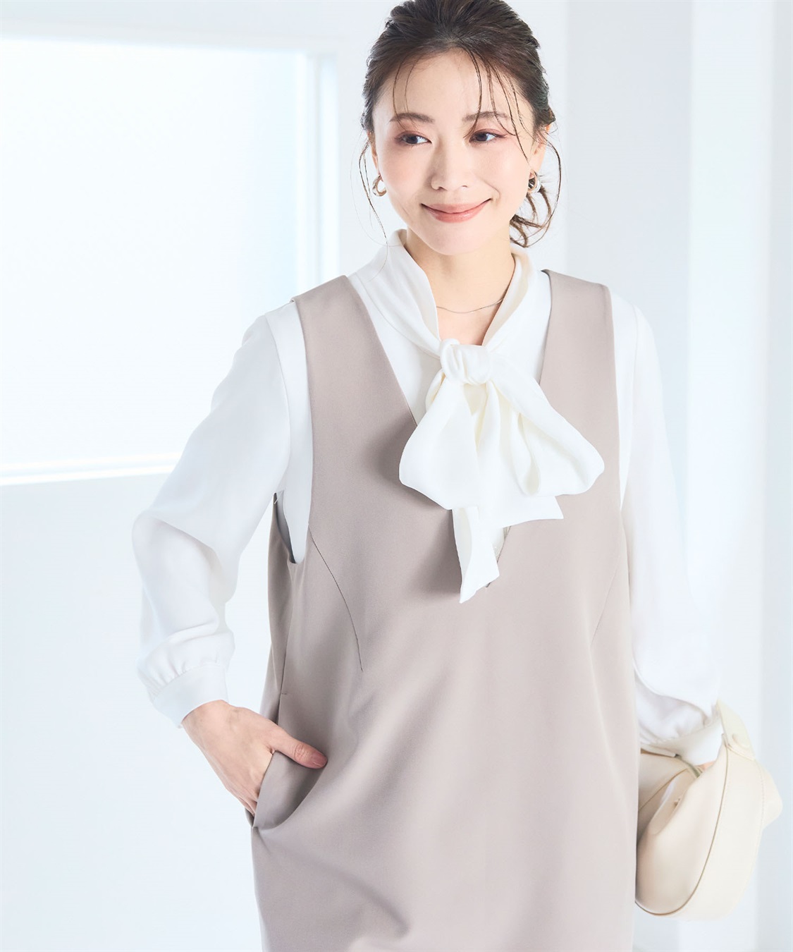 CROSS FUNCTION 《洗える・ストレッチ》正解ダブルクロスVネックジャンスカ【CF/クロスファンクション】_sub_14