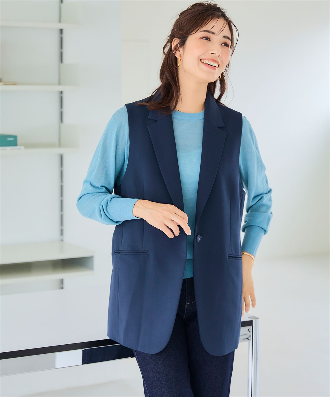 CROSS FUNCTION 《洗える・ストレッチ》正解 ダブルクロステーラードジレ【CF/クロスファンクション】_sub_15