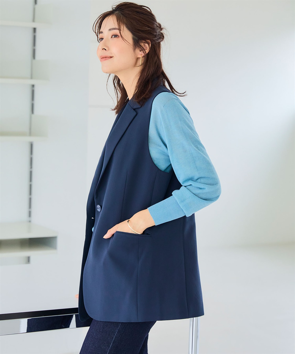 CROSS FUNCTION 《洗える・ストレッチ》正解 ダブルクロステーラードジレ【CF/クロスファンクション】_sub_16