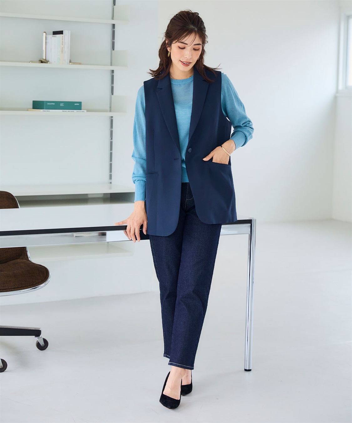 CROSS FUNCTION 《洗える・ストレッチ》正解 ダブルクロステーラードジレ【CF/クロスファンクション】_sub_18