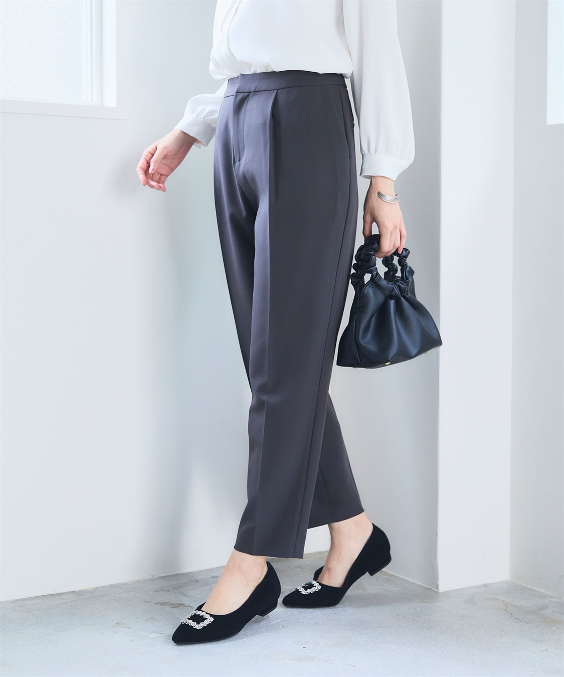 CROSS FUNCTION 《洗える・ストレッチ》正解ダブルクロステーパードパンツ【CF/クロスファンクション】_sub_3