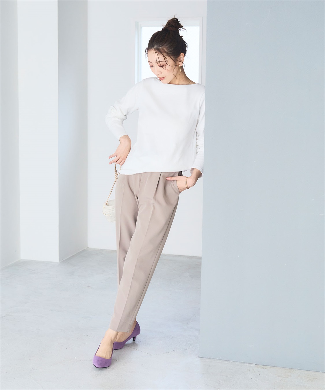 CROSS FUNCTION 《洗える・ストレッチ》正解ダブルクロステーパードパンツ【CF/クロスファンクション】_sub_10