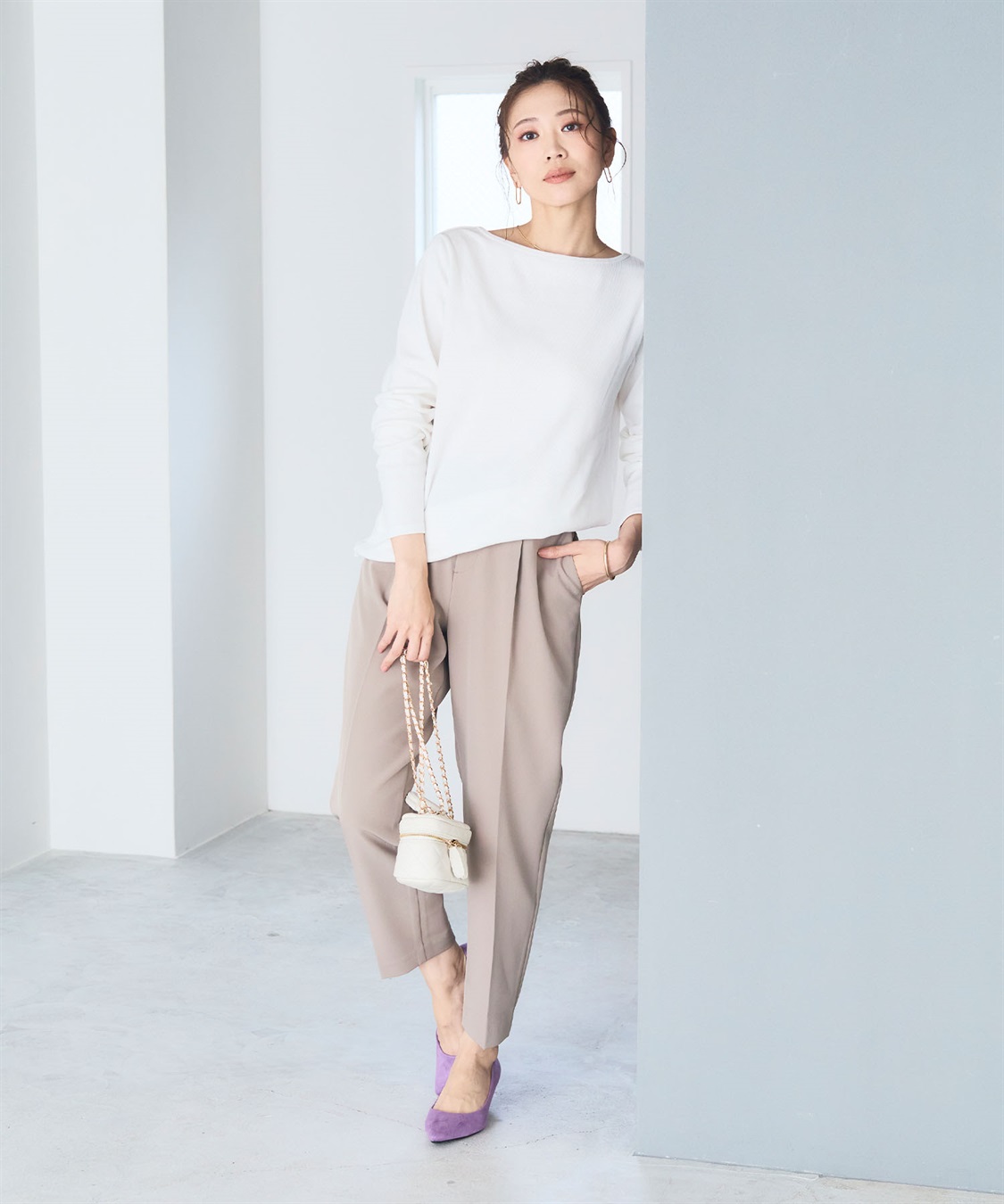 CROSS FUNCTION 《洗える・ストレッチ》正解ダブルクロステーパードパンツ【CF/クロスファンクション】_sub_11