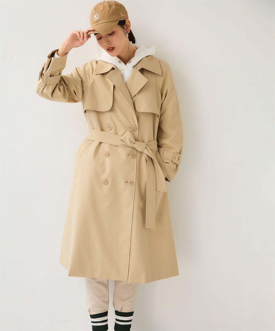 2WAYツイルライクロス トレンチコート（トレンチコート