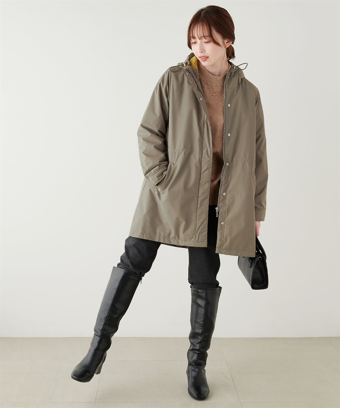 はっ水・防風・蓄熱》 フード付きモッズコート【CROSS FUNCTION/クロスファンクション】 Life Style by cross  marche｜クロスプラス公式通販サイト