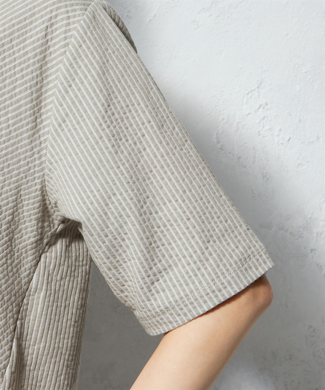 Petit Honfleur サッカーストライプハーフスリーブブラウス_sub_4