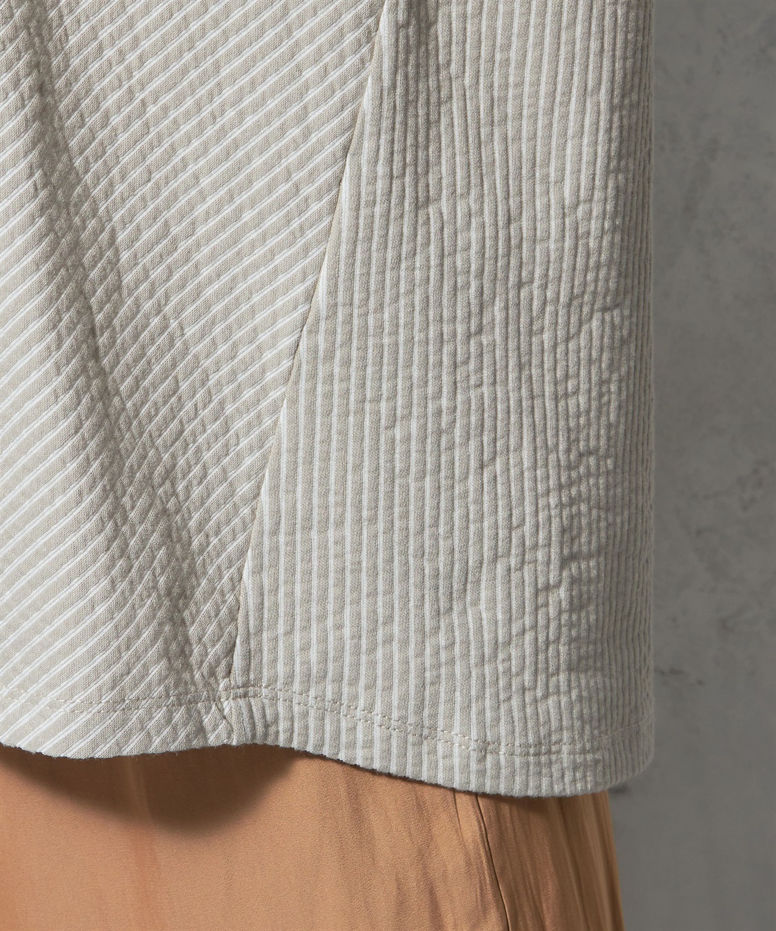 Petit Honfleur サッカーストライプハーフスリーブブラウス_sub_5