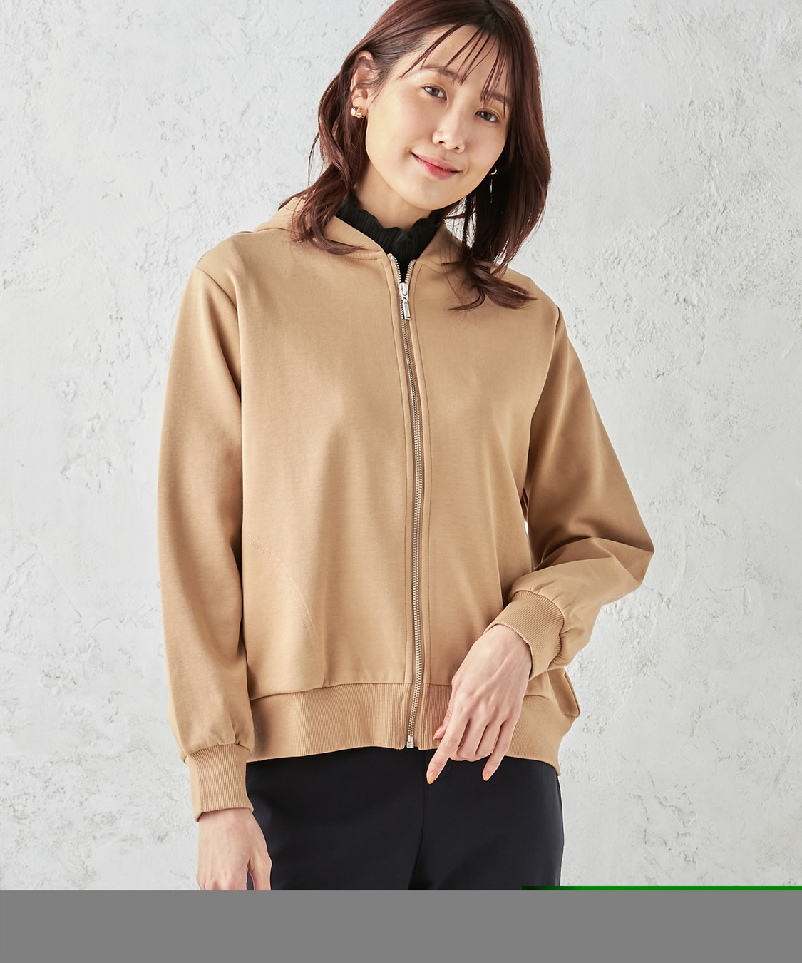 Petit Honfleur フードプリントジップパーカー_sub_4