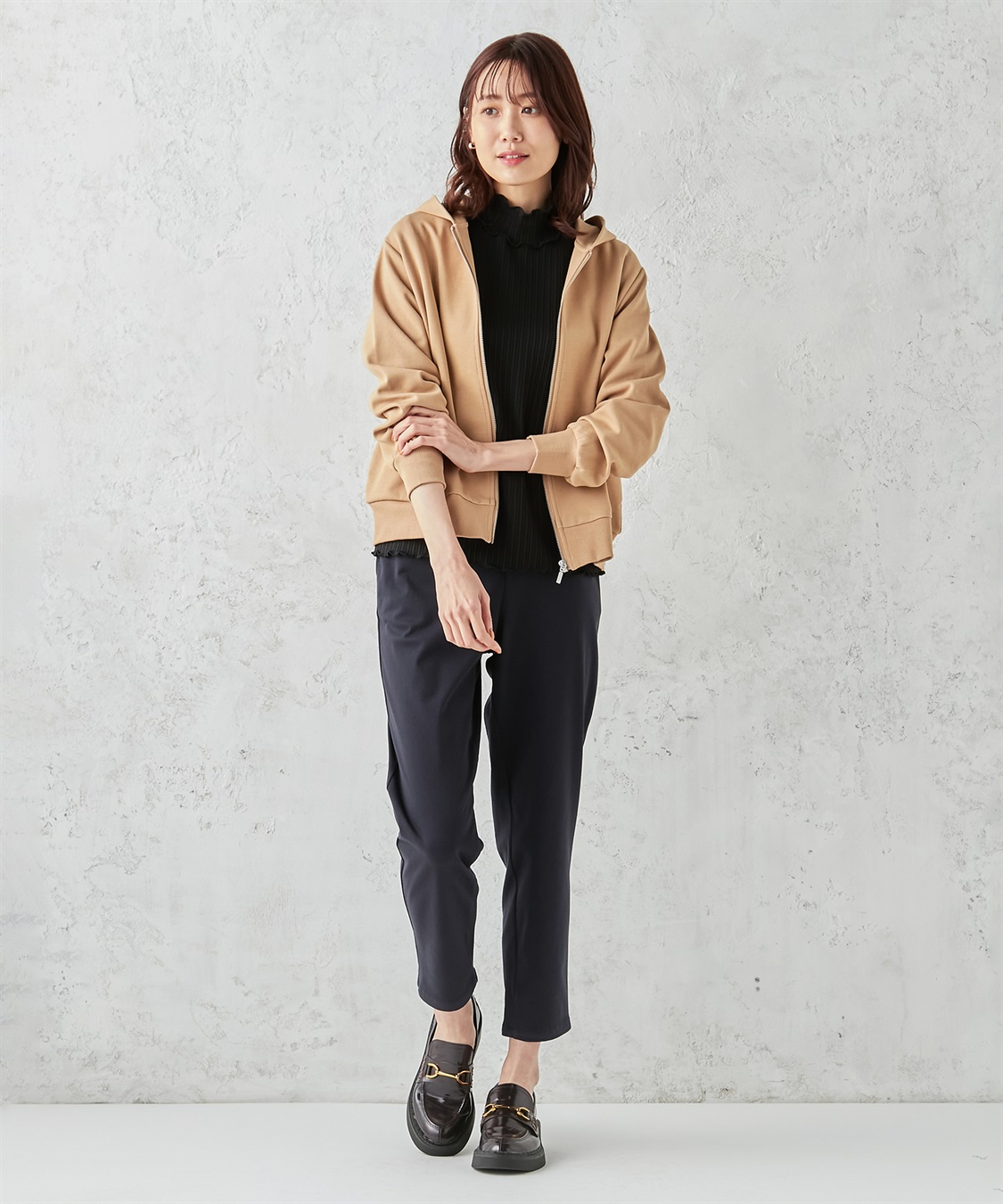 Petit Honfleur フードプリントジップパーカー_sub_13